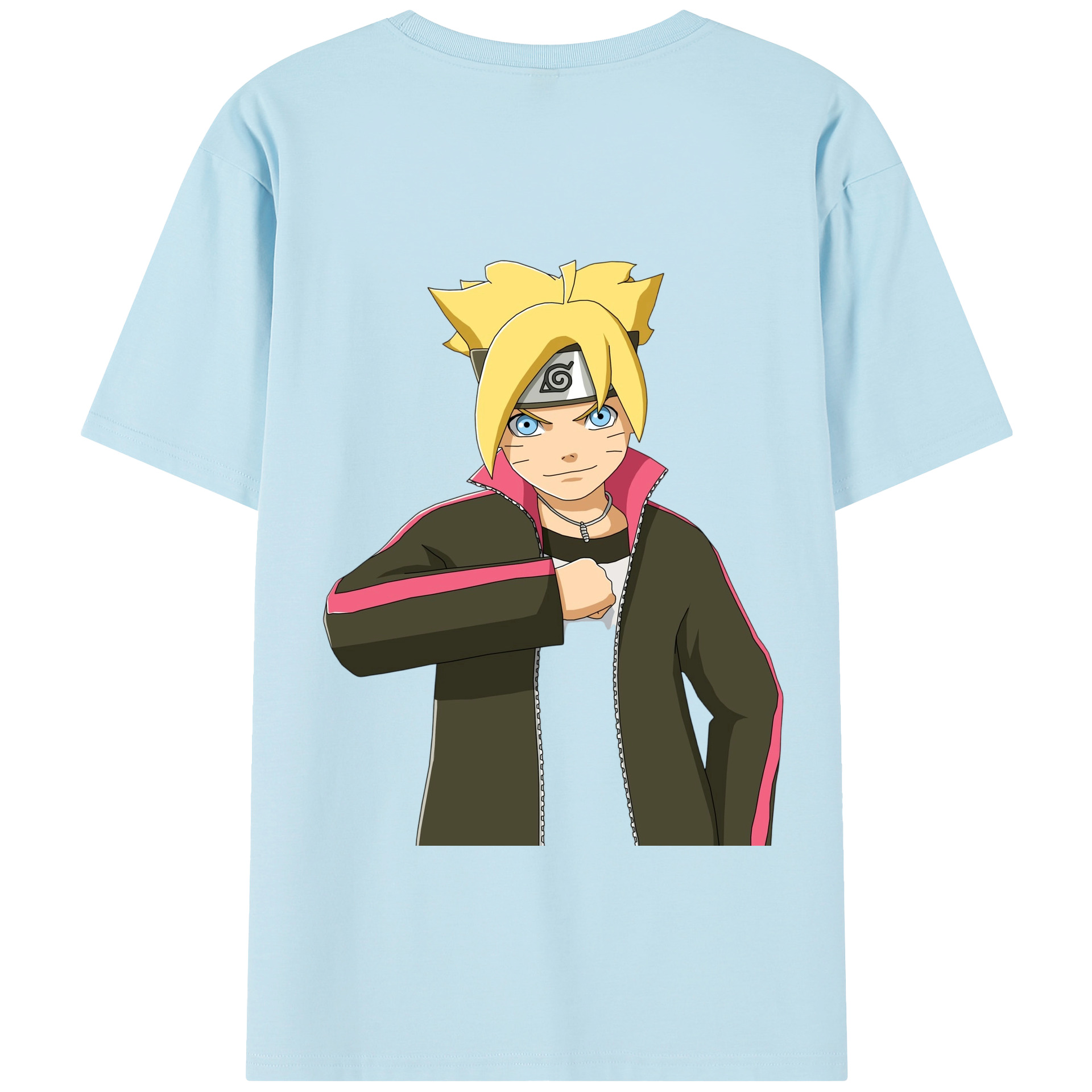 （画像用） NARUTO -ナルト- うずまき ボルト Uzumaki Boruto 綿100％半袖Tシャツ（背面プリント）